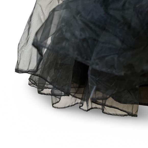 Vintage Black Crinoline Tulle Petticoat Skirt Size Large by Grace Karin - Picture 3 of 7